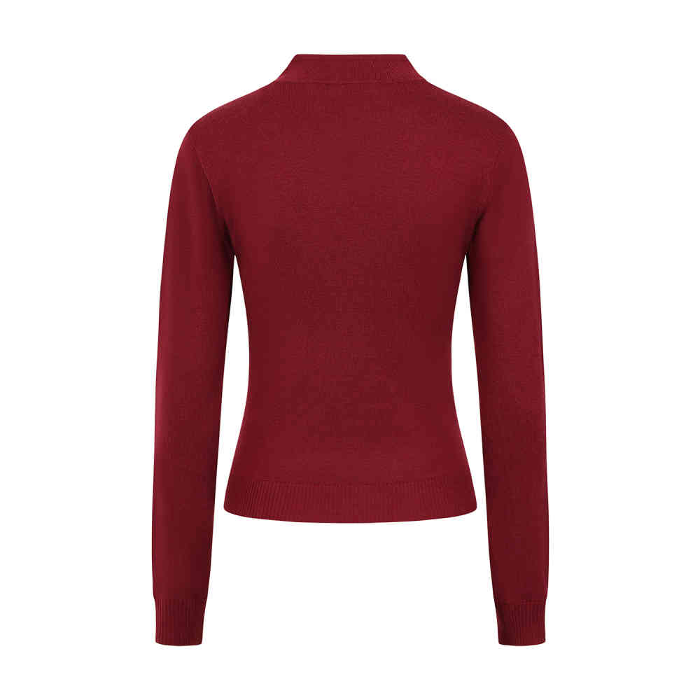 Banned - Mara Gebreide trui - Bordeaux rood